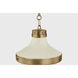 Maxton 1 Light 13.5 inch Patina Brass and Soft Sand Pendant Ceiling Light